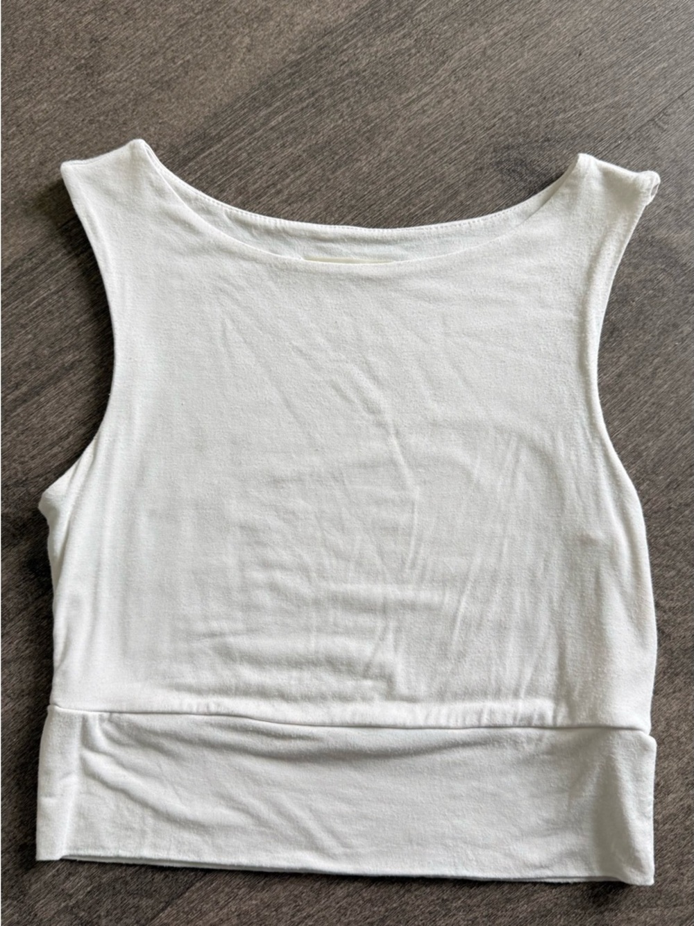 Mahina Soft Boatneck Sleeveless Tank Top - White